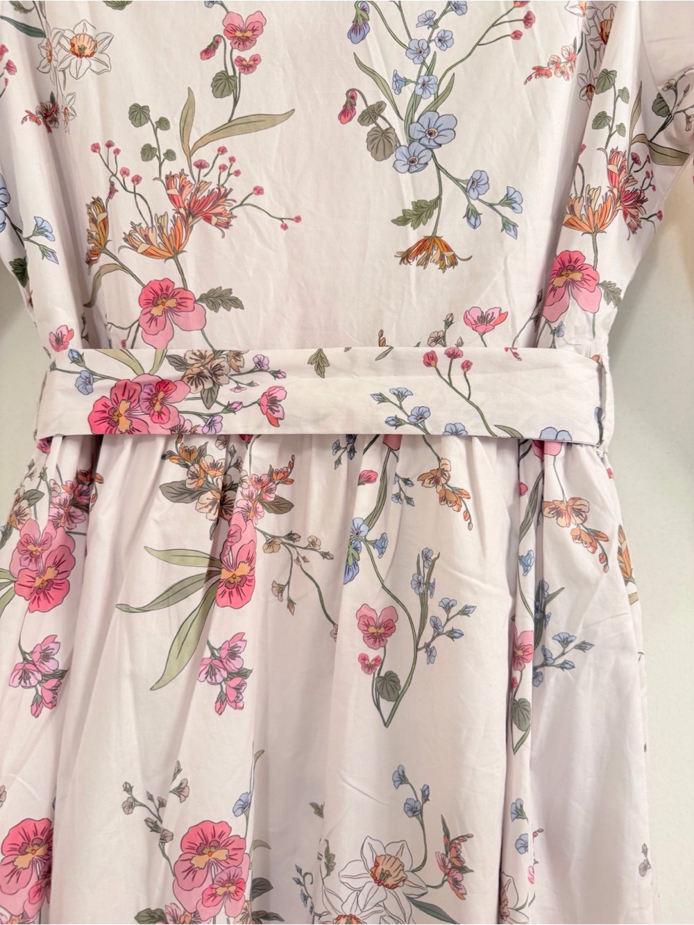Hermoza / Francesca White Meadow Button-Front Midi Shirt Dress - Sz. M - NWT - Picture 9 of 15